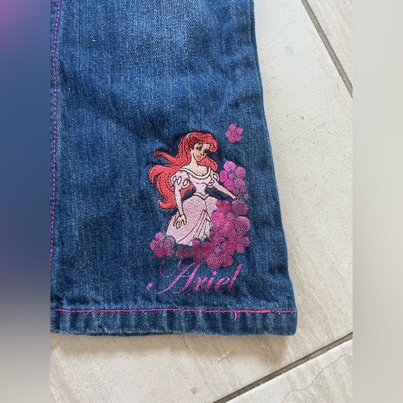 Y2K Ariel the little mermaid embroidered denim size 5‎ - Picture 2 of 6